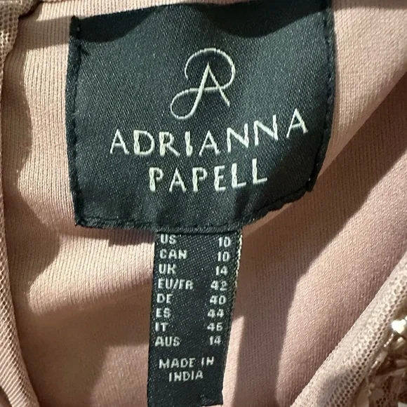 Adrianna Papell Candied Ginger Beaded Mesh Blouson Dress NWT - Picture 10 of 16